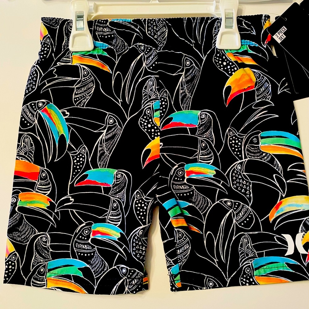 Boys Hurley 2pc Rash guard Swim set 4T